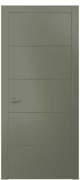 Дверь межкомнатная 8043 МОТ. Цвет Матовый оливковый тёмный. Материал Гладкая эмаль. Коллекция Linea. Картинка.