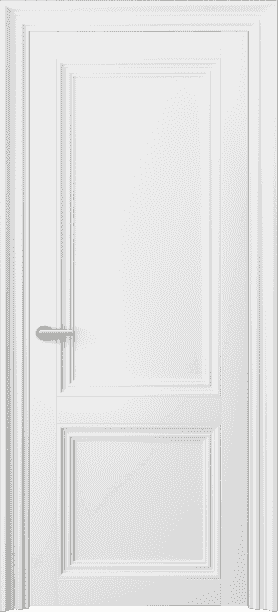 Дверь межкомнатная 2523 МБЛ. Цвет Матовый белоснежный. Материал Гладкая эмаль. Коллекция Centro. Картинка.