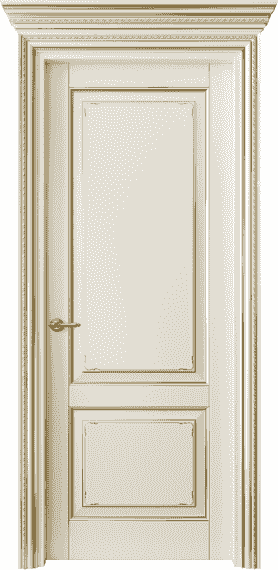 Серия 6211 - Межкомнатная дверь Royal 6211 Бук молочно-белый с золотом