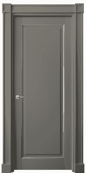 Дверь межкомнатная 6301 БКЛСП. Цвет Бук классический серый позолота. Материал  Массив бука эмаль с патиной. Коллекция Toscana Plano. Картинка.