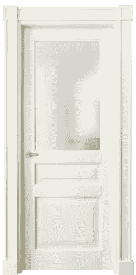 Дверь межкомнатная 6324 МБМ САТ. Цвет Бук молочно-белый. Материал Массив бука эмаль. Коллекция Toscana Elegante. Картинка.
