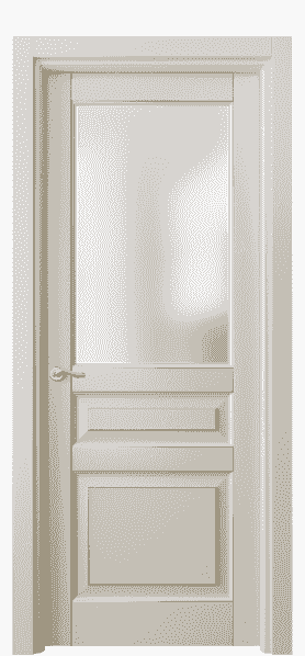 Дверь межкомнатная 0710 БОСП САТ. Цвет Бук облачный серый позолота. Материал  Массив бука эмаль с патиной. Коллекция Lignum. Картинка.