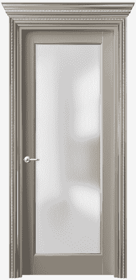 Дверь межкомнатная 6202 ББСКС САТ. Цвет Бук бисквитный серебро. Материал  Массив бука эмаль с патиной. Коллекция Royal. Картинка.