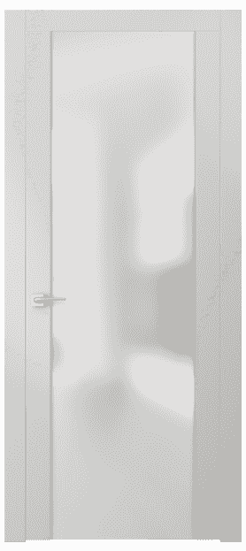 Дверь межкомнатная 4114q БШ САТ. Цвет Белый шёлк. Материал Ciplex ламинатин. Коллекция Quadro. Картинка.