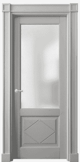 Дверь межкомнатная 6342 БНСР САТ. Цвет Бук нейтральный серый. Материал Массив бука эмаль. Коллекция Toscana Rombo. Картинка.