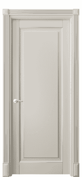 Дверь межкомнатная 0701 БОСС. Цвет Бук облачный серый серебро. Материал  Массив бука эмаль с патиной. Коллекция Lignum. Картинка.