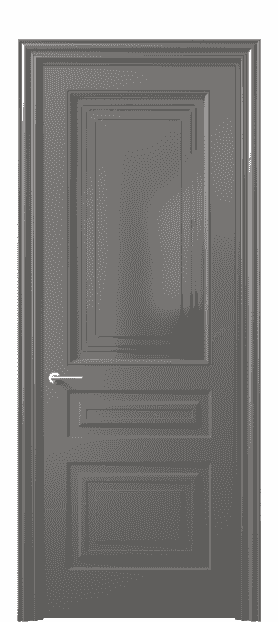 Дверь межкомнатная 8412 МКЛС Серый сатин с гравировкой. Цвет Матовый классический серый. Материал Гладкая эмаль. Коллекция Mascot. Картинка.
