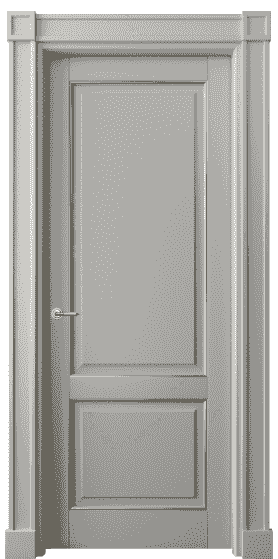 Дверь межкомнатная 6303 БНСРП. Цвет Бук нейтральный серый позолота. Материал  Массив бука эмаль с патиной. Коллекция Toscana Plano. Картинка.