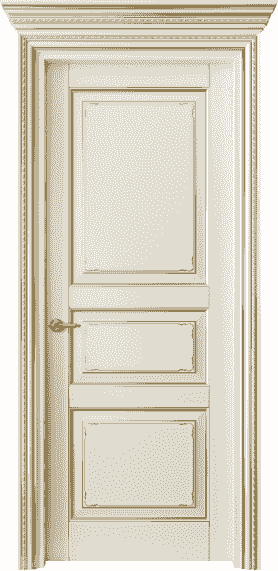 Серия 6231 - Межкомнатная дверь Royal 6231 Бук молочно-белый с золотом