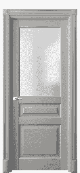 Дверь межкомнатная 0710 БНСРС САТ. Цвет Бук нейтральный серый серебро. Материал  Массив бука эмаль с патиной. Коллекция Lignum. Картинка.