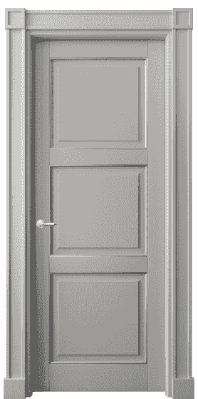 Дверь межкомнатная 6309 БНСРС. Цвет Бук нейтральный серый серебро. Материал  Массив бука эмаль с патиной. Коллекция Toscana Plano. Картинка.