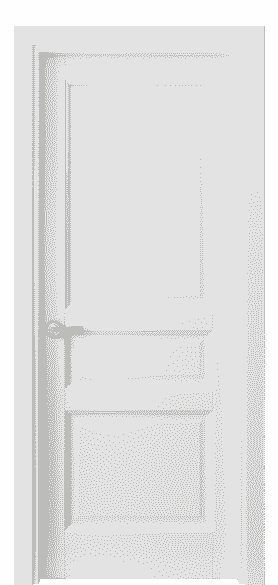 Дверь межкомнатная 1431 БШ. Цвет Белый шёлк. Материал Ciplex ламинатин. Коллекция Galant. Картинка.