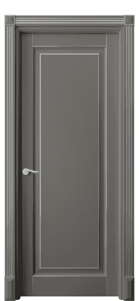 Дверь межкомнатная 0701 БКЛСС. Цвет Бук классический серый с серебром. Материал  Массив бука эмаль с патиной. Коллекция Lignum. Картинка.