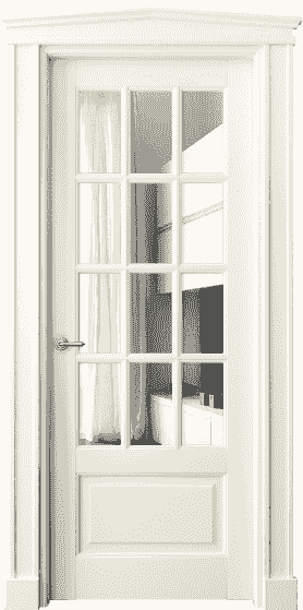 Дверь межкомнатная 6313 МБМ ЗЕР. Цвет Бук молочно-белый. Материал Массив бука эмаль. Коллекция Toscana Grigliato. Картинка.