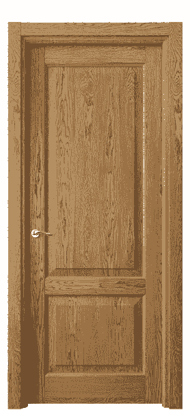 Дверь межкомнатная 0741 ДМД.Б. Цвет Дуб медовый брашированный. Материал Массив дуба брашированный. Коллекция Lignum. Картинка.