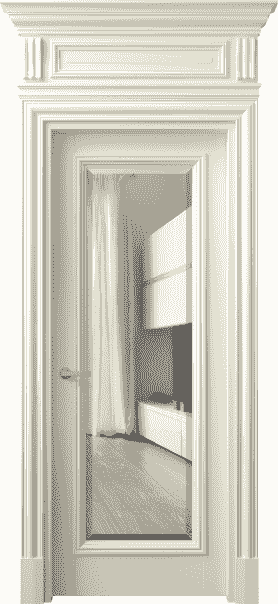 Дверь межкомнатная 7300 БМБ ПРОЗ Ф. Цвет Бук молочно-белый. Материал Массив бука эмаль. Коллекция Antique. Картинка.