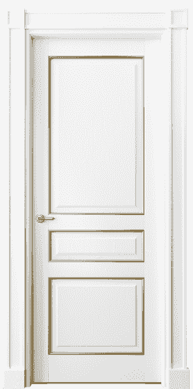 Серия 6305 - Межкомнатная дверь Toscana Plano 6305 Бук белоснежный с позолотой