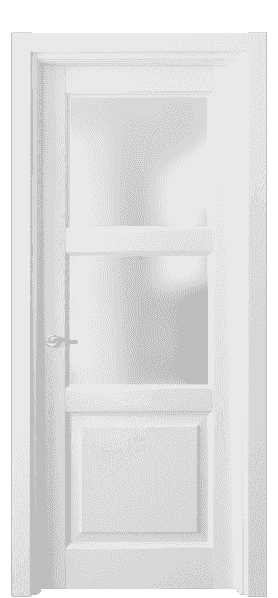 Дверь межкомнатная 0732 ДБС САТ. Цвет Дуб белоснежный. Материал Массив дуба эмаль. Коллекция Lignum. Картинка.