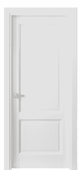 Дверь межкомнатная 1421 БШ. Цвет Белый шёлк. Материал Ciplex ламинатин. Коллекция Galant. Картинка.