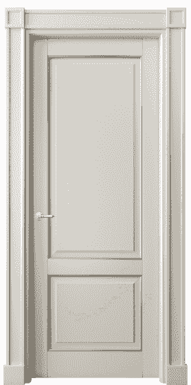 Дверь межкомнатная 6303 БОСС. Цвет Бук облачный серый серебро. Материал  Массив бука эмаль с патиной. Коллекция Toscana Plano. Картинка.