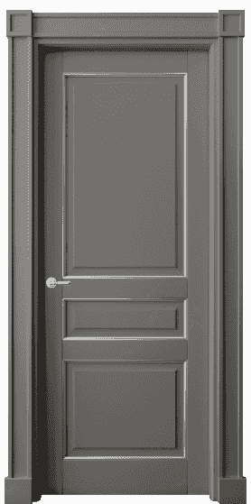 Дверь межкомнатная 6305 БКЛСС. Цвет Бук классический серый с серебром. Материал  Массив бука эмаль с патиной. Коллекция Toscana Plano. Картинка.