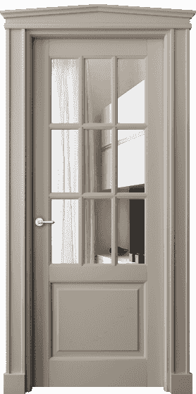 Дверь межкомнатная 6312 ББСК Зеркало. Цвет Бук бисквитный. Материал Массив бука эмаль. Коллекция Toscana Grigliato. Картинка.