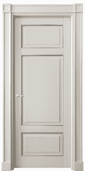 Дверь межкомнатная 6307 БОСС. Цвет Бук облачный серый серебро. Материал  Массив бука эмаль с патиной. Коллекция Toscana Plano. Картинка.