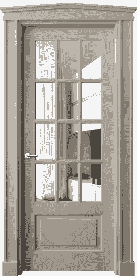 Дверь межкомнатная 6313 ББСК Зеркало. Цвет Бук бисквитный. Материал Массив бука эмаль. Коллекция Toscana Grigliato. Картинка.