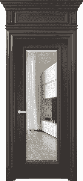 Дверь межкомнатная 7300 БАН ПРОЗ Ф. Цвет Бук антрацит. Материал Массив бука эмаль. Коллекция Antique. Картинка.