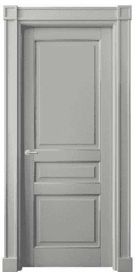 Дверь межкомнатная 6305 БНСРС. Цвет Бук нейтральный серый с серебром. Материал  Массив бука эмаль с патиной. Коллекция Toscana Plano. Картинка.