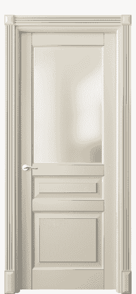 Дверь межкомнатная 0710 БМЦС САТ. Цвет Бук марципановый серебро. Материал  Массив бука эмаль с патиной. Коллекция Lignum. Картинка.
