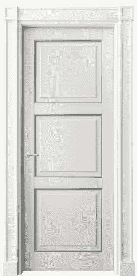 Дверь межкомнатная 6309 БСРС. Цвет Бук серый серебро. Материал  Массив бука эмаль с патиной. Коллекция Toscana Plano. Картинка.