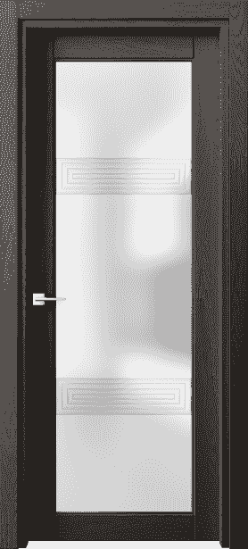 Дверь межкомнатная 6112 ДАН САТ. Цвет Дуб антрацит. Материал Массив дуба эмаль. Коллекция Ego. Картинка.