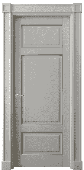 Дверь межкомнатная 6307 БНСРП. Цвет Бук нейтральный серый позолота. Материал  Массив бука эмаль с патиной. Коллекция Toscana Plano. Картинка.