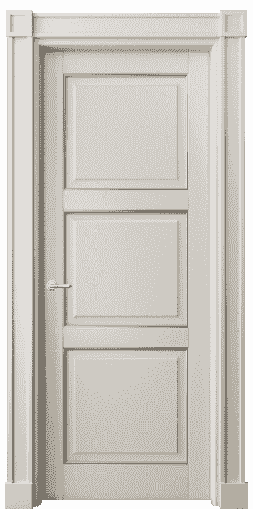 Дверь межкомнатная 6309 БОСС. Цвет Бук облачный серый с серебром. Материал  Массив бука эмаль с патиной. Коллекция Toscana Plano. Картинка.