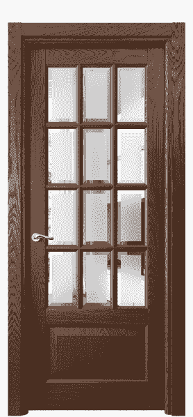 Дверь межкомнатная 0728 ДКЧ.Б САТ-Ф. Цвет Дуб коньячный брашированный. Материал Массив дуба брашированный. Коллекция Lignum. Картинка.