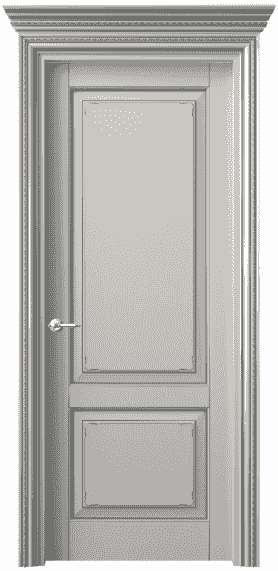 Дверь межкомнатная 6211 БСРС. Цвет Бук серый серебро. Материал  Массив бука эмаль с патиной. Коллекция Royal. Картинка.