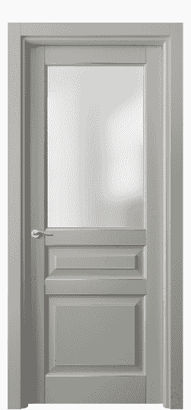 Дверь межкомнатная 0710 БНСРП САТ. Цвет Бук нейтральный серый позолота. Материал  Массив бука эмаль с патиной. Коллекция Lignum. Картинка.