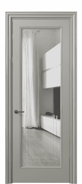 Дверь межкомнатная 8400 МНСР Прозрачное стекло с гравировкой Mascot. Цвет Матовый нейтральный серый. Материал Гладкая эмаль. Коллекция Mascot. Картинка.