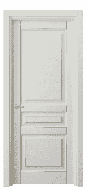 Дверь межкомнатная 0711 БСРП. Цвет Бук серый с позолотой. Материал  Массив бука эмаль с патиной. Коллекция Lignum. Картинка.