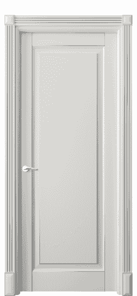 Дверь межкомнатная 0701 БСРС. Цвет Бук серый серебро. Материал  Массив бука эмаль с патиной. Коллекция Lignum. Картинка.