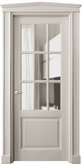 Дверь межкомнатная 6312 БСБЖ Зеркало. Цвет Бук светло-бежевый. Материал Массив бука эмаль. Коллекция Toscana Grigliato. Картинка.