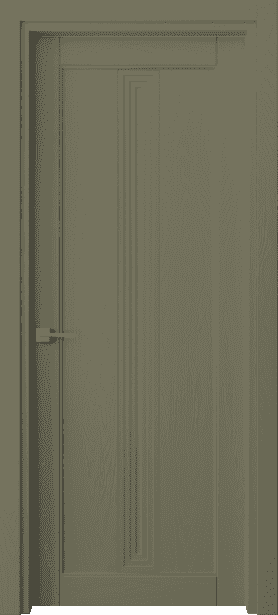 Дверь межкомнатная 6121 Оливково-серый RAL 7002. Цвет Оливково-серый RAL 7002. Материал Массив дуба эмаль. Коллекция Ego. Картинка.