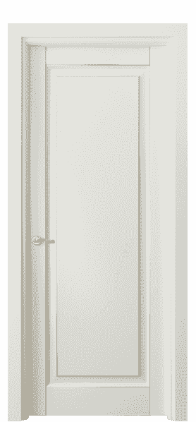 Дверь межкомнатная 0701 БЖМП. Цвет Бук жемчужный с позолотой. Материал  Массив бука эмаль с патиной. Коллекция Lignum. Картинка.