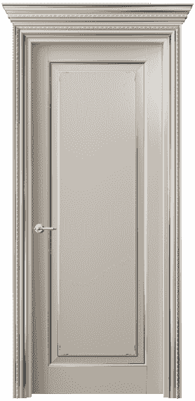 Дверь межкомнатная 6201 БСБЖС. Цвет Бук светло-бежевый серебряный антик. Материал  Массив бука эмаль с патиной. Коллекция Royal. Картинка.