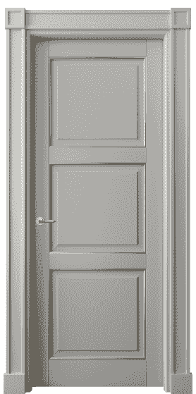 Дверь межкомнатная 6309 БНСРП. Цвет Бук нейтральный серый позолота. Материал  Массив бука эмаль с патиной. Коллекция Toscana Plano. Картинка.