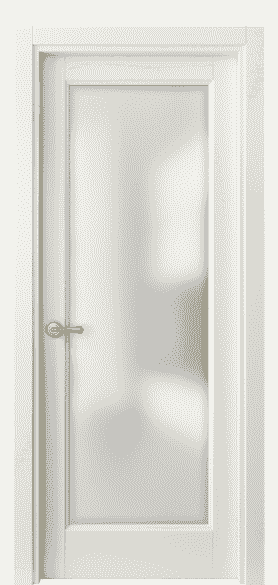 Дверь межкомнатная 1402 ММБ САТ. Цвет Матовый молочно-белый. Материал Гладкая эмаль. Коллекция Galant. Картинка.