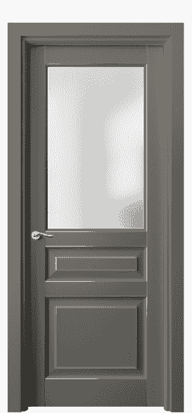 Дверь межкомнатная 0710 БКЛСП САТ. Цвет Бук классический серый позолота. Материал  Массив бука эмаль с патиной. Коллекция Lignum. Картинка.
