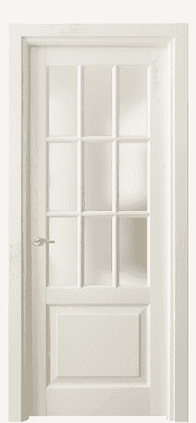 Дверь межкомнатная 0748 ДМБ САТ. Цвет Дуб молочно-белый. Материал Массив дуба эмаль. Коллекция Lignum. Картинка.