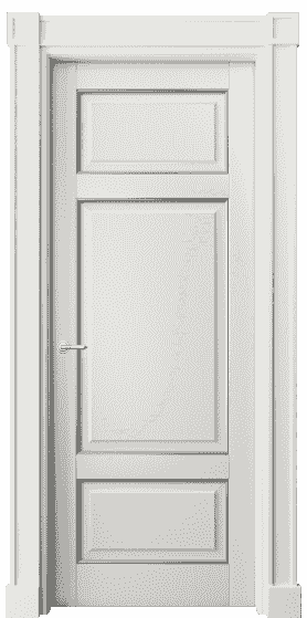 Дверь межкомнатная 6307 БСРС. Цвет Бук серый с серебром. Материал  Массив бука эмаль с патиной. Коллекция Toscana Plano. Картинка.